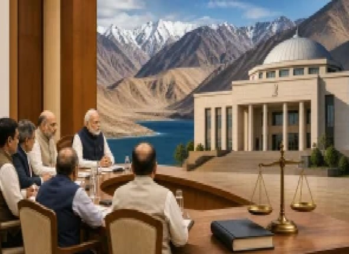 Union Cabinet approved the establishment of a permanent bench of the High Court of Jammu and Kashmir and Ladakh in the Union Territory of Ladakh